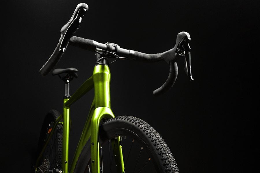 Fahrradindustrie Grünes Mountainbike- leichtender Rahmen
